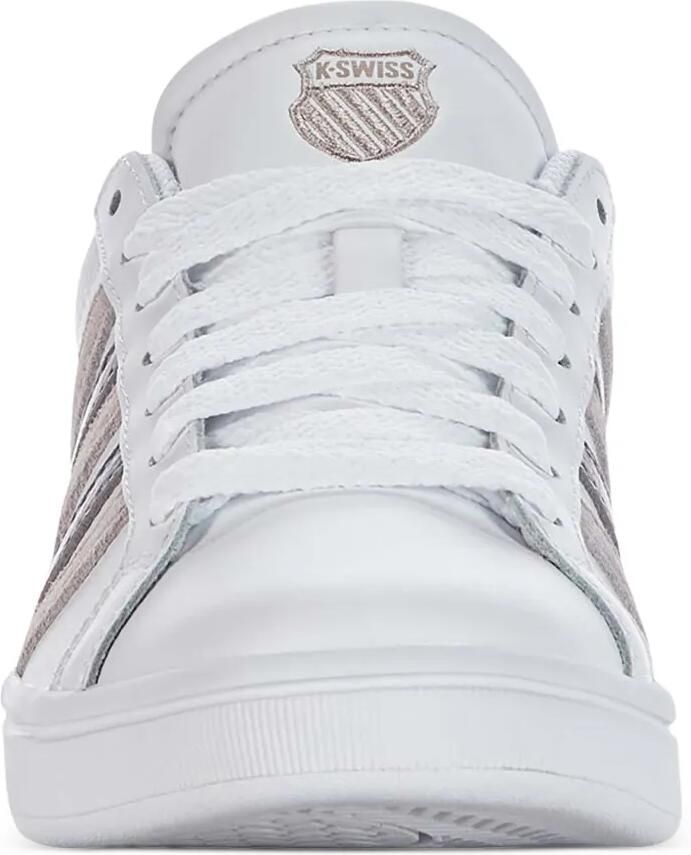 K-Swiss Court Tiebreak gestreepte leren sneakers Wit - Foto 3