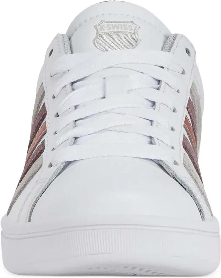 K-Swiss Court Tiebreak gestreepte leren sneakers Wit - Foto 2