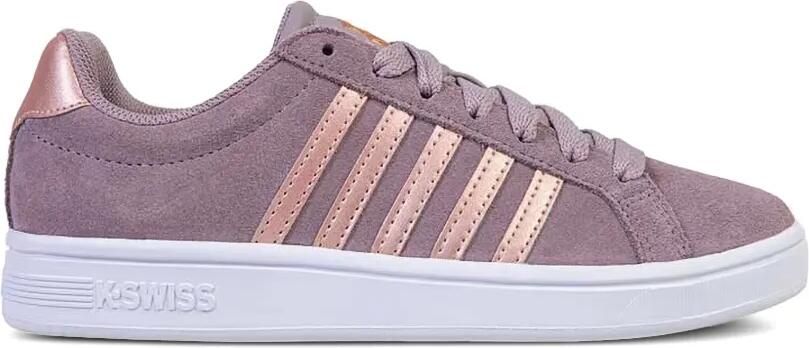 K-Swiss Court Tiebreak suède low-top sneakers met streepdetail Paars