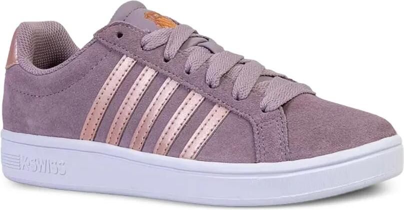 K-Swiss Court Tiebreak suède low-top sneakers met streepdetail Paars - Foto 4