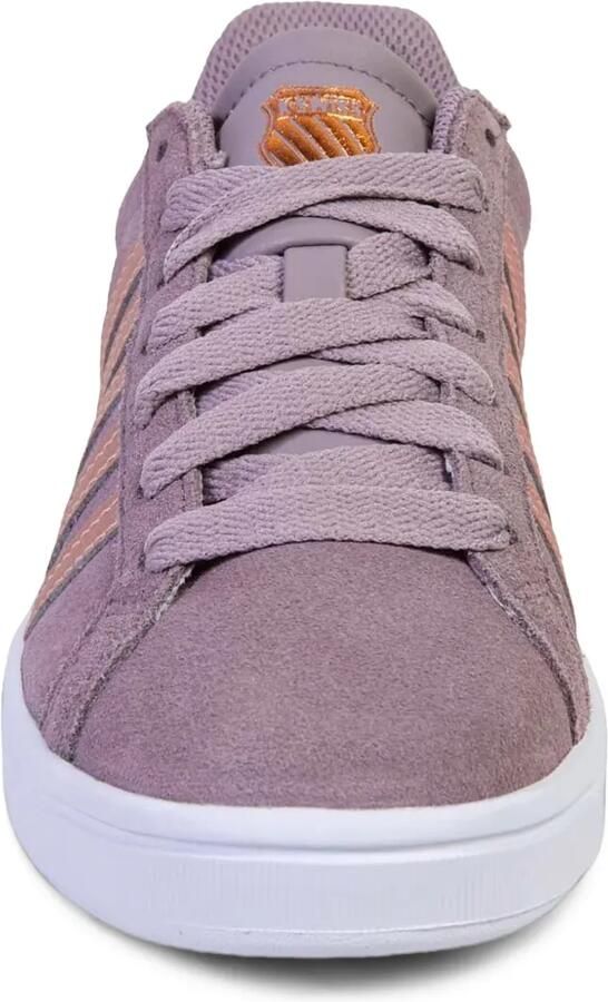 K-Swiss Court Tiebreak suède low-top sneakers met streepdetail Paars - Foto 3