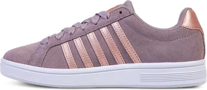K-Swiss Court Tiebreak suède low-top sneakers met streepdetail Paars - Foto 5