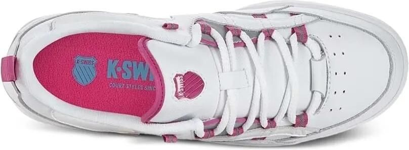 K-Swiss Gestreepte leren sneakers Wit - Foto 5