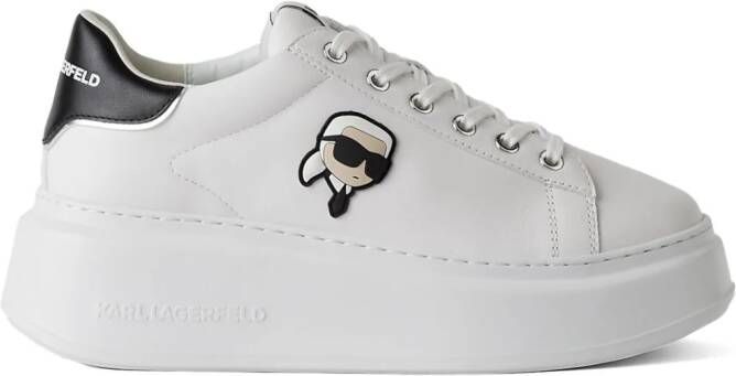 Karl Lagerfeld Ikon NFT Kapri leren sneakers Wit