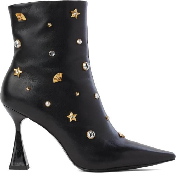Karl Lagerfeld Debut Karl 90mm leather ankle boots Zwart