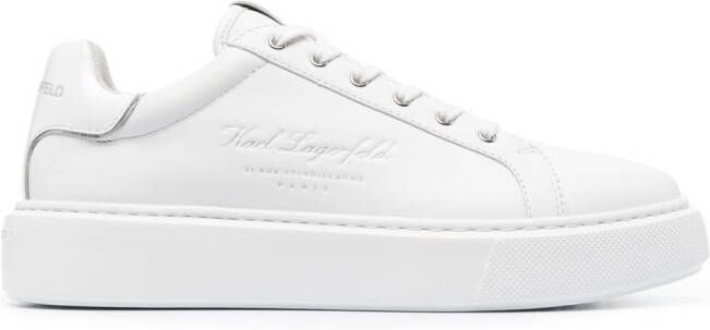 Karl Lagerfeld Hotel sneakers met logo-reliëf Wit