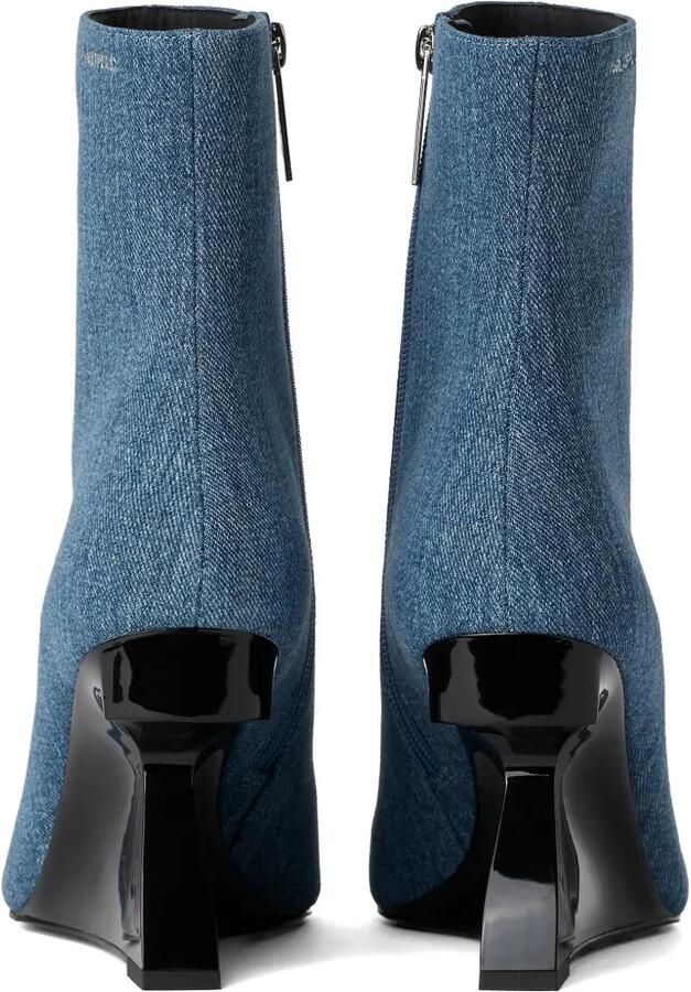Karl Lagerfeld Jeans Denim laarzen met sculpturale sleehak Blauw - Foto 3