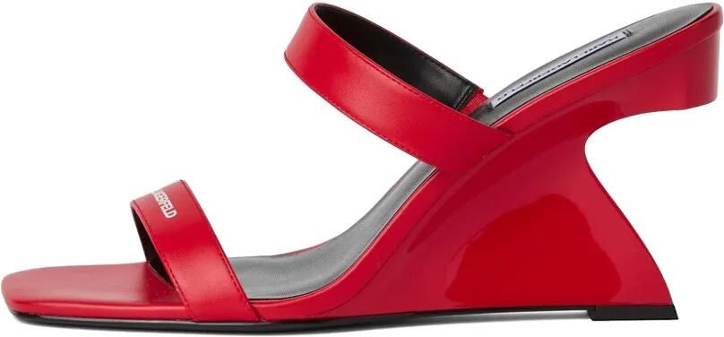 Karl Lagerfeld Jeans Waverely slippers met dubbele bandjes Rood