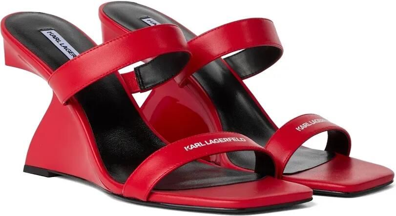Karl Lagerfeld Jeans Waverely slippers met dubbele bandjes Rood - Foto 4