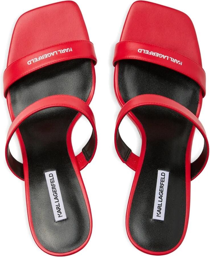Karl Lagerfeld Jeans Waverely slippers met dubbele bandjes Rood - Foto 2