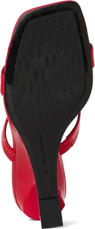 Karl Lagerfeld Jeans Waverely slippers met dubbele bandjes Rood - Foto 5