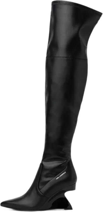 Karl Lagerfeld Jeans Waverly overknee laarzen Zwart