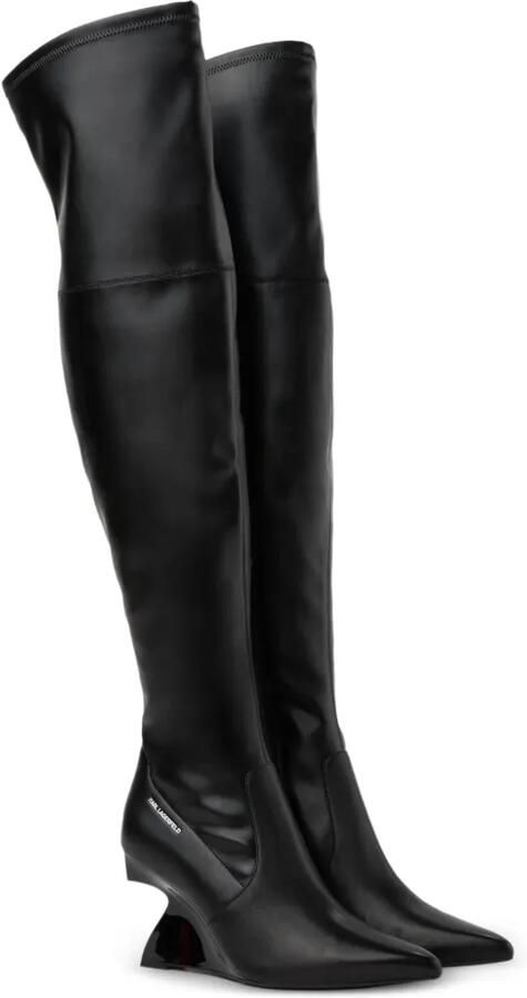 Karl Lagerfeld Jeans Waverly overknee laarzen Zwart - Foto 4