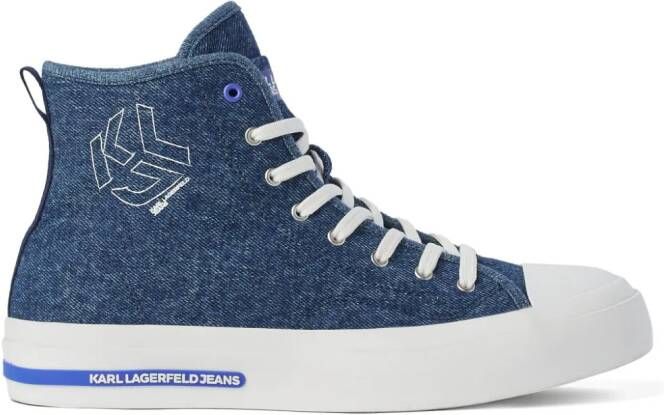 Karl Lagerfeld Jeans Vulc high-top sneakers Blauw