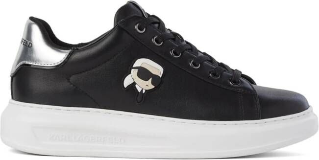 Karl Lagerfeld Ikon NFT Kapri leren sneakers Zwart