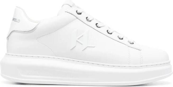 Karl Lagerfeld Kapri leren sneakers Wit