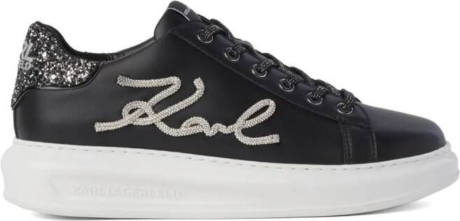 Karl Lagerfeld Kapri sneakers met logopatch Zwart