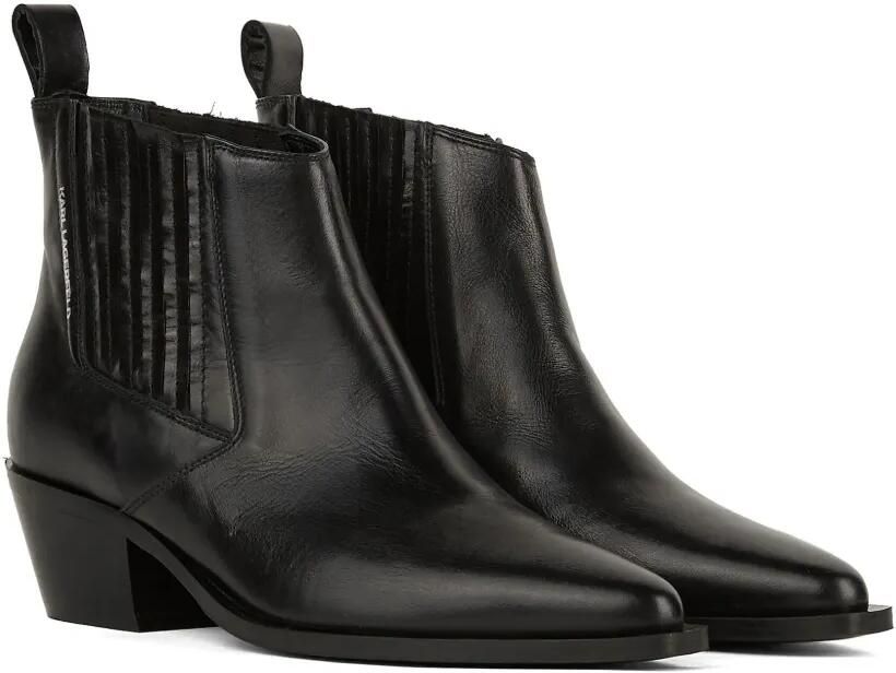 Karl Lagerfeld 50 mm Kansas enkellaarzen Zwart