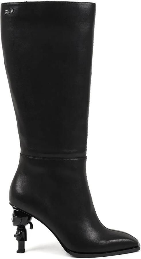 Karl Lagerfeld 80 mm Ikon NFT hoge laarzen Zwart