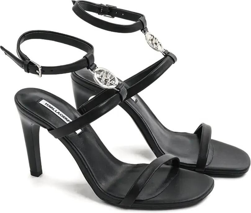 Karl Lagerfeld 90 mm sandalen met logoplakkaat Zwart - Foto 5