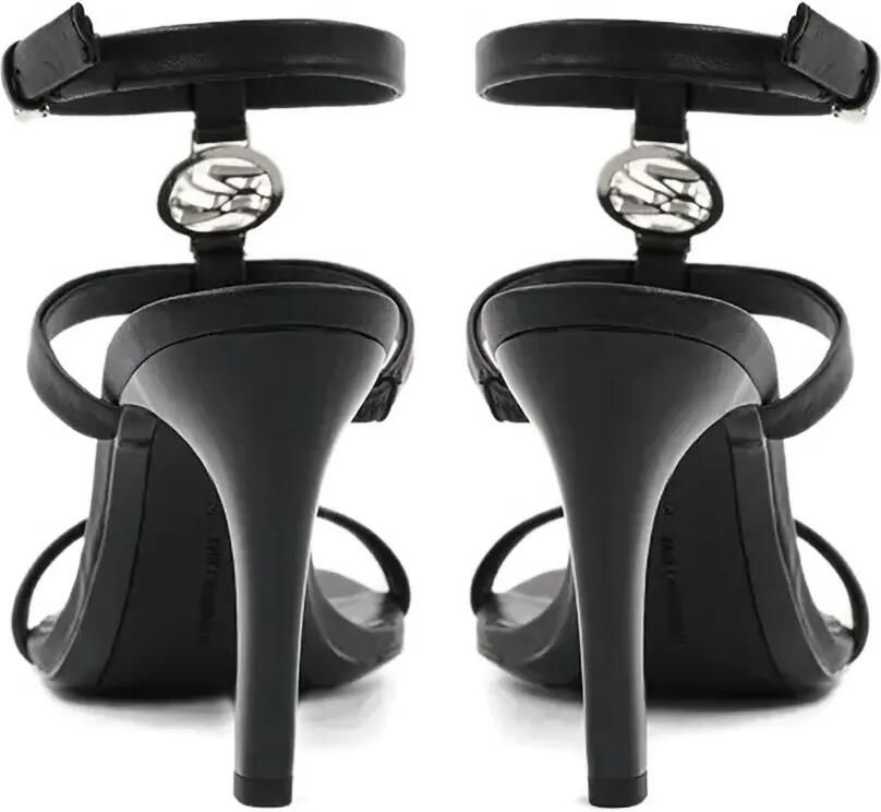 Karl Lagerfeld 90 mm sandalen met logoplakkaat Zwart - Foto 3