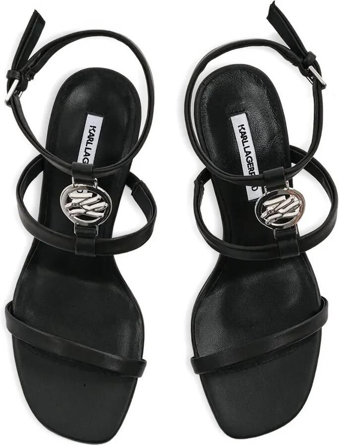 Karl Lagerfeld 90 mm sandalen met logoplakkaat Zwart - Foto 2