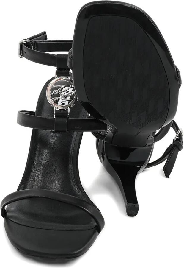 Karl Lagerfeld 90 mm sandalen met logoplakkaat Zwart - Foto 4
