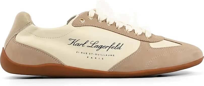 Karl Lagerfeld Altia leren sneakers Beige