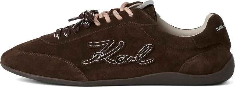 Karl Lagerfeld Altia Signia sneakers met borduurwerk Bruin