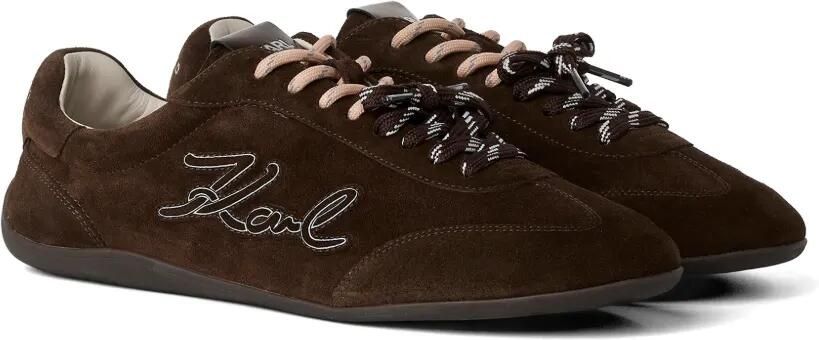 Karl Lagerfeld Altia Signia sneakers met borduurwerk Bruin - Foto 4