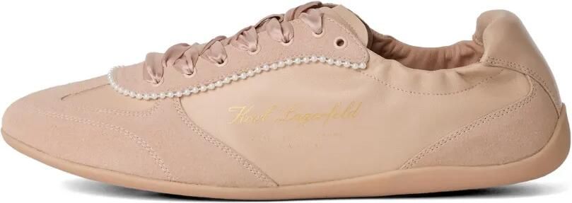 Karl Lagerfeld Altia sneakers verfraaid met parels Beige