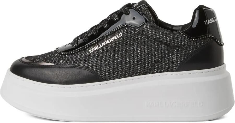 Karl Lagerfeld Anakapri sneakers met plateauzool Zwart