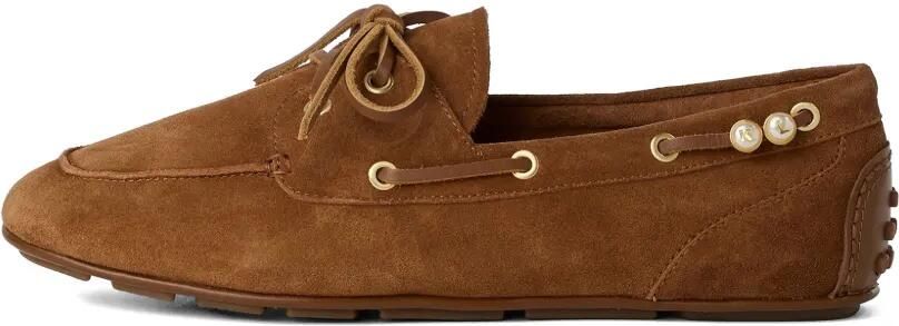 Karl Lagerfeld Ariella loafers met imitatieparel Bruin