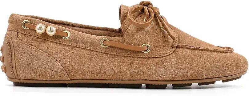 Karl Lagerfeld Ariella suède bootschoenen Beige