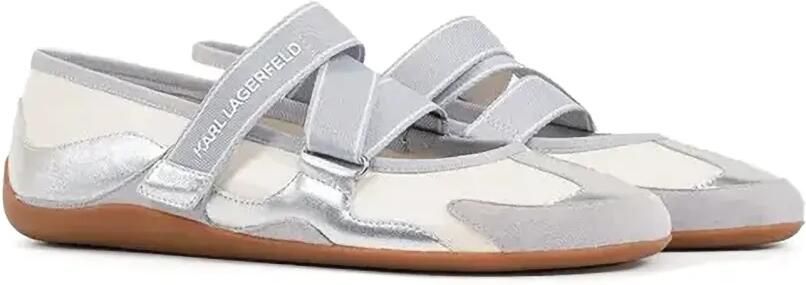 Karl Lagerfeld Ballerina's met kruisbandjes Zilver - Foto 5
