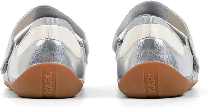 Karl Lagerfeld Ballerina's met kruisbandjes Zilver - Foto 4