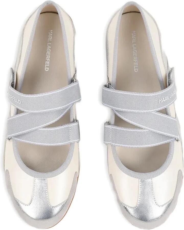 Karl Lagerfeld Ballerina's met kruisbandjes Zilver - Foto 2