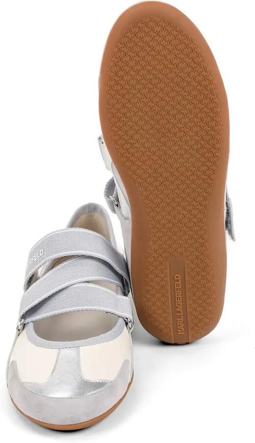 Karl Lagerfeld Ballerina's met kruisbandjes Zilver - Foto 3