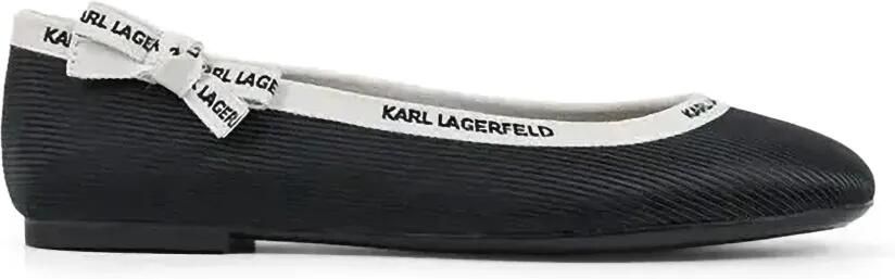 Karl Lagerfeld Ballerina's met logoband Zwart