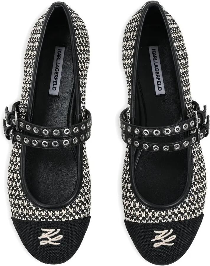 Karl Lagerfeld Ballerina's met veters en ringlets Zwart - Foto 2