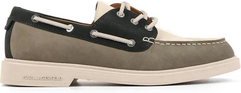 Karl Lagerfeld Bootschoenen met colourblocking Groen