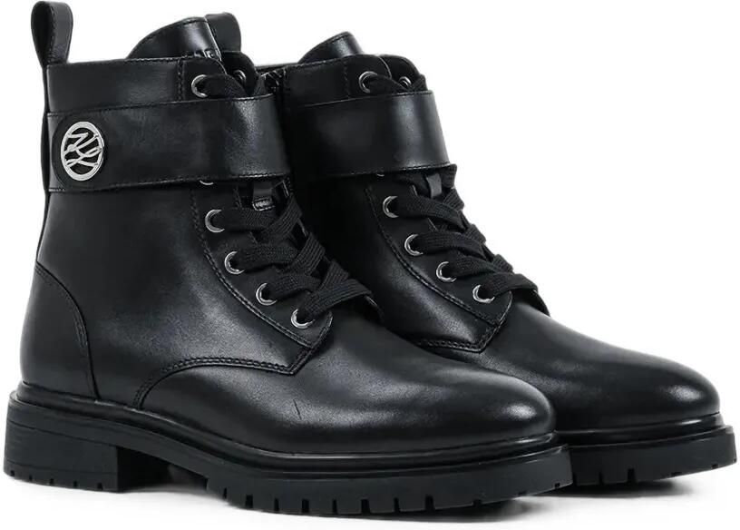 Karl Lagerfeld Combat boots met veters en logoplakkaat Zwart - Foto 5