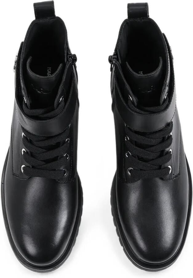 Karl Lagerfeld Combat boots met veters en logoplakkaat Zwart - Foto 3