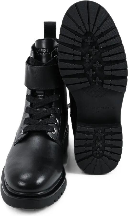 Karl Lagerfeld Combat boots met veters en logoplakkaat Zwart - Foto 4