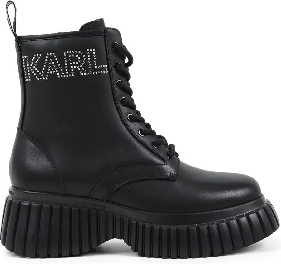 Karl Lagerfeld Combat boots verfraaid met logo Zwart