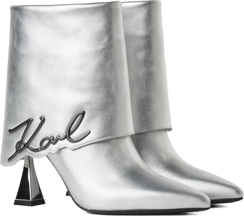 Karl Lagerfeld Debut II omgevouwen enkellaarzen Zilver - Foto 4