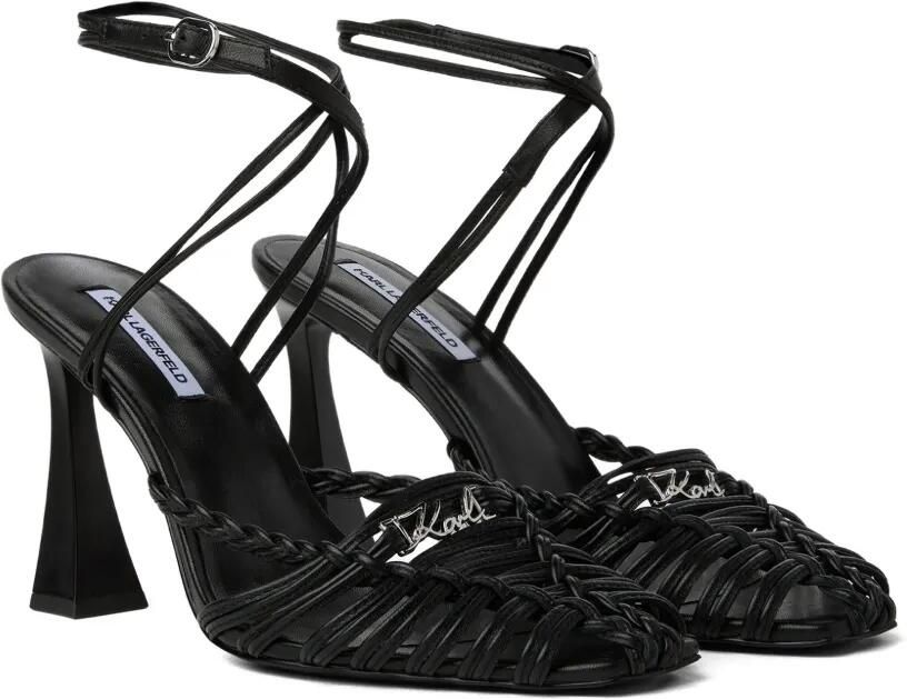 Karl Lagerfeld Debutante leren sandalen Zwart - Foto 4