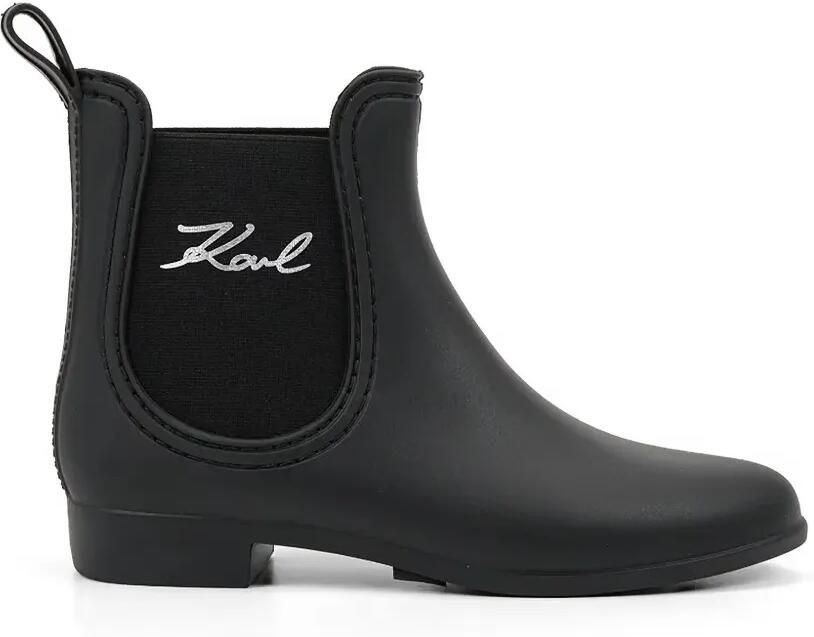 Karl Lagerfeld Enkellaarzen met logodetail Zwart