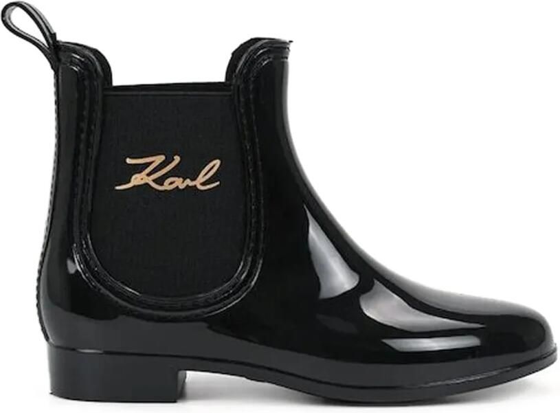 Karl Lagerfeld Enkellaarzen met logoplakkaat Zwart