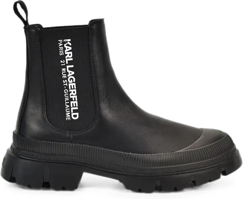 Karl Lagerfeld Enkellaarzen met logoprint Zwart